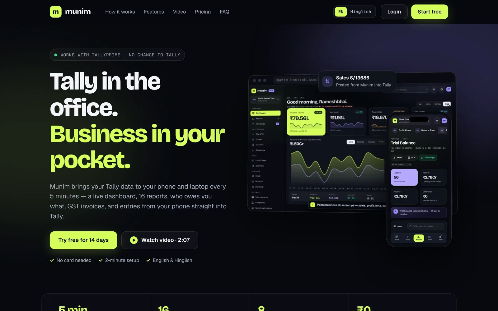 Munim — Tally data on mobile and web