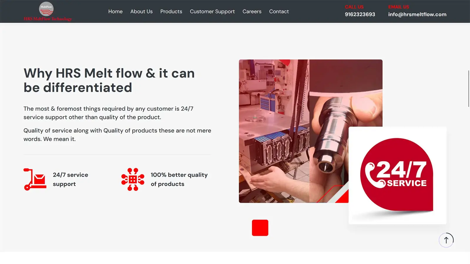 HRS Meltflow website by FutureFist