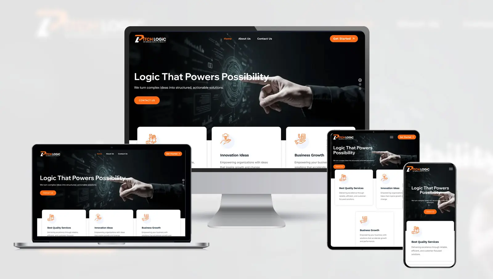 Pitch Logic website by FutureFist