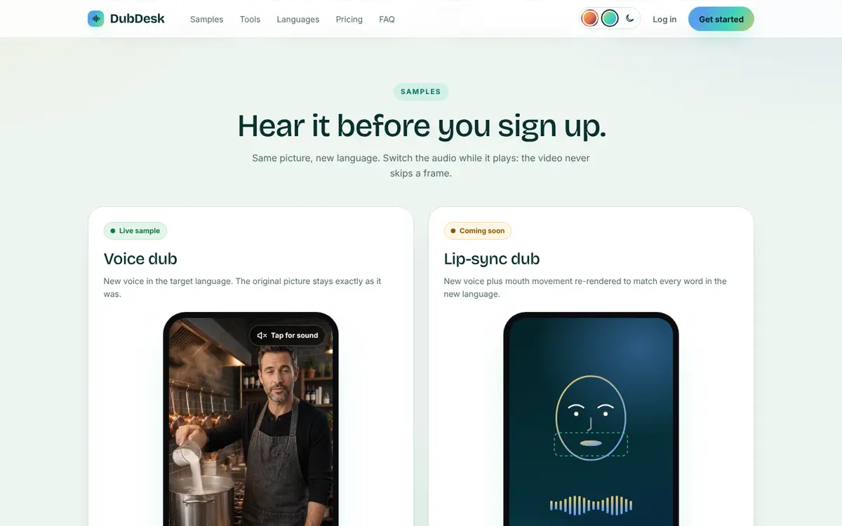 AI Video Dubbing Studio — Dub videos into Indian languages at scale — screen 3