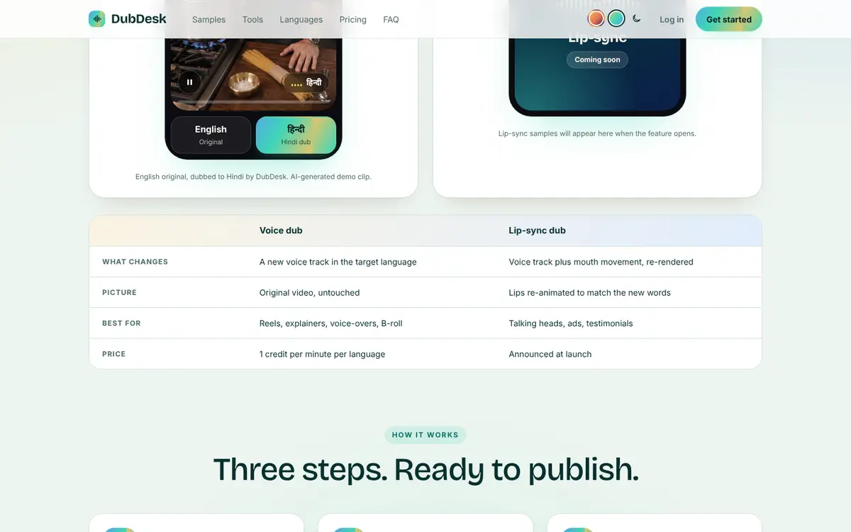 AI Video Dubbing Studio — Dub videos into Indian languages at scale — screen 4
