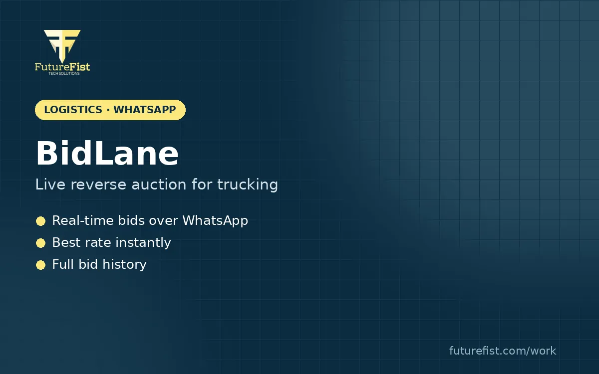 BidLane — Live reverse-auction platform for a trucking company
