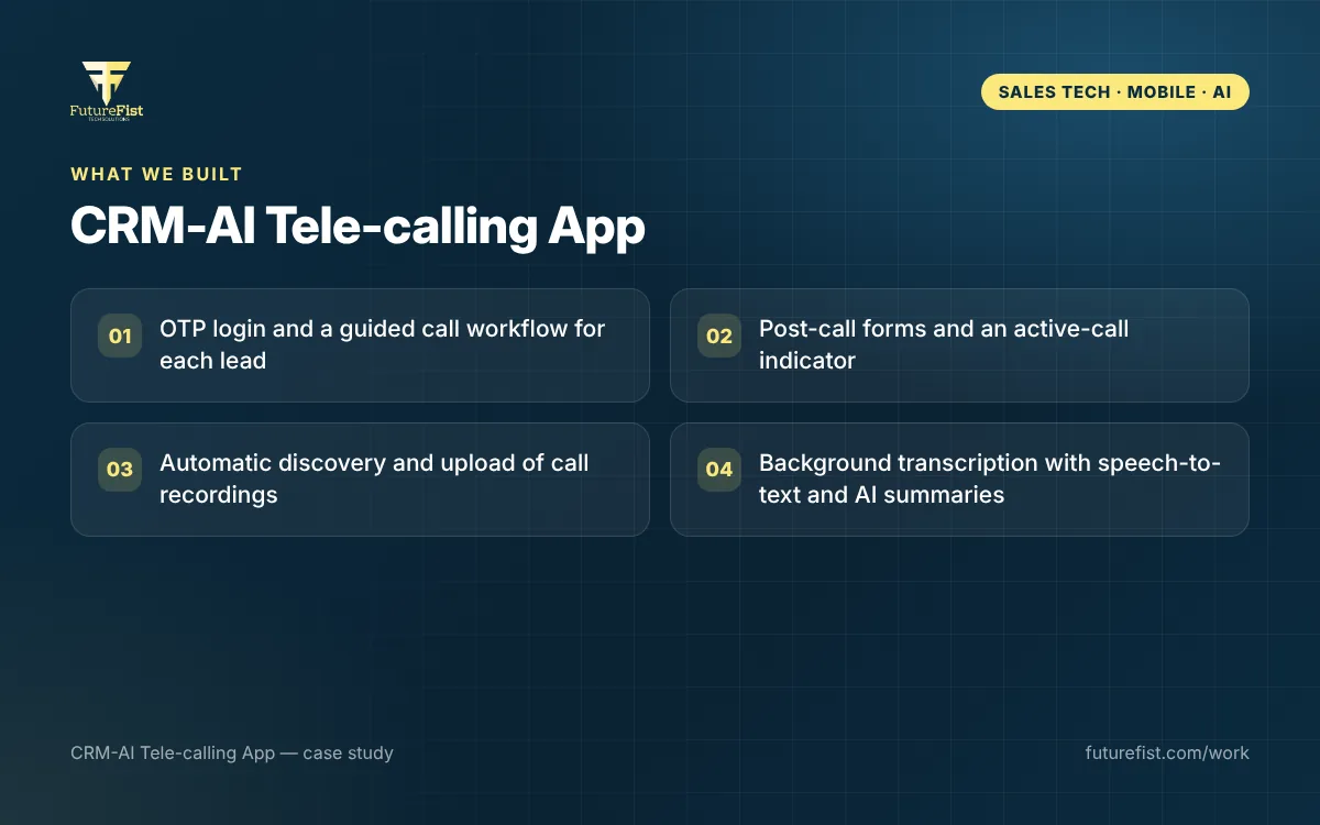 CRM-AI Tele-calling App