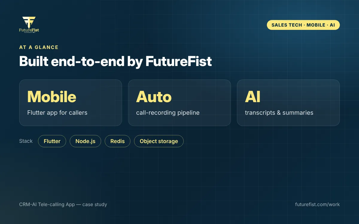 CRM-AI Tele-calling App — AI tele-calling CRM for sales teams — screen 3