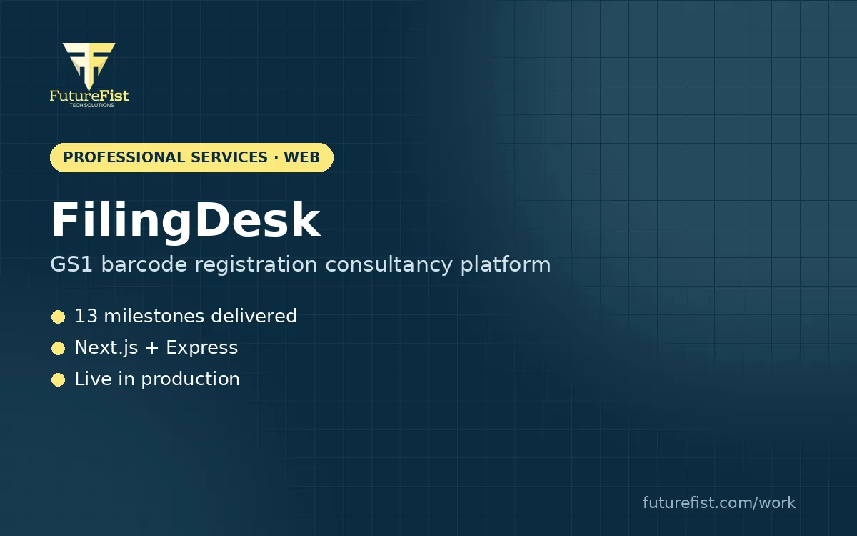 FilingDesk — GS1 barcode registration consultancy platform
