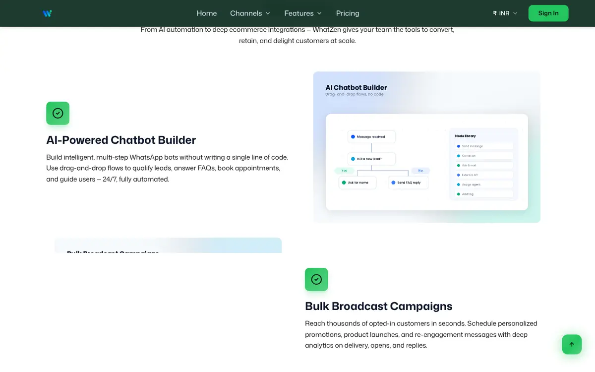 WhatZen — WhatsApp Business messaging platform — screen 4