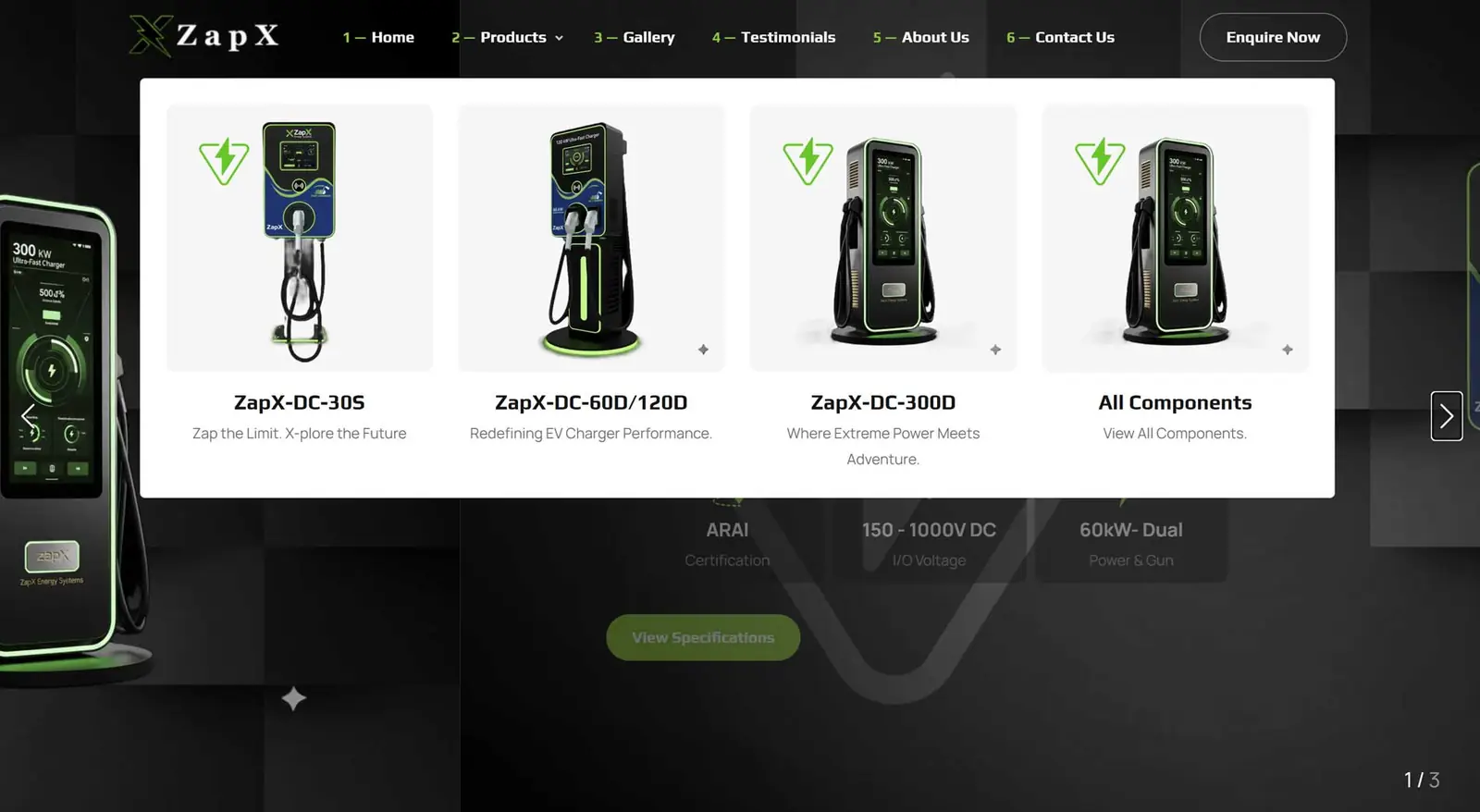 ZapX EV Chargers website by FutureFist